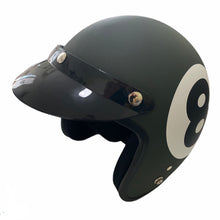 Load image into Gallery viewer, Cooler King Helmet - Lucky 8 Ball - Matt Black / Slate Grey - Black Lined