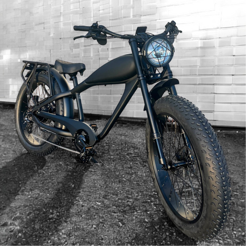 Cooler King 1500S BLACK EDITION eBike - 52v, Retro Style Electric Bike