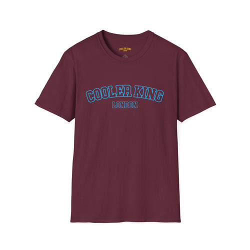Cooler King Fighter Claret and Blue Unisex Softstyle T-Shirt - Casual Streetwear Tee