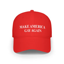Laden Sie das Bild in den Galerie-Viewer, Make America Gay Again Baseball Cap - Humorous Hat to Annoy Your Neighbours, Pride Cap, LGBTQ+ Hat, Unisex Sports Cap, Funny Gift, Summer Accessory