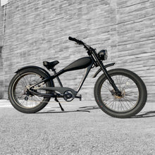 Carica l&#39;immagine nel visualizzatore di Gallery, NEW: Cooler King 1500S BLACK EDITION eBike - 52v, Retro Style Electric Bike