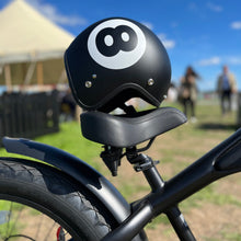 Load image into Gallery viewer, Cooler King Helmet - Lucky 8 Ball - Matt Black / Slate Grey - Black Lined