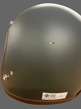 Load image into Gallery viewer, Chipped Cooler King Helmet - Matt Green - Tan Lined