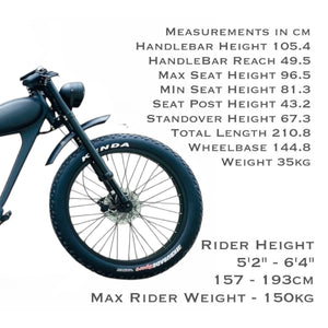 Vélo électrique Cooler King 750ST BLACK EDITION - Vélo électrique de style rétro 48 V 