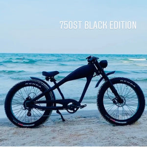 Cooler King 250ST BLACK EDITION eBike - 36v, Retro Style Electric Bike