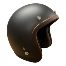 Laden Sie das Bild in den Galerie-Viewer, Cooler King Helmet - Satin Slate Grey - Chocolate Accents - SMALL