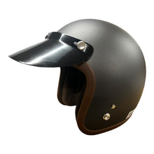 Laden Sie das Bild in den Galerie-Viewer, Cooler King Helmet - Satin Slate Grey - Chocolate Accents - SMALL