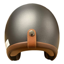 Laden Sie das Bild in den Galerie-Viewer, Cooler King Helmet - Satin Slate Grey - Chocolate Accents - SMALL