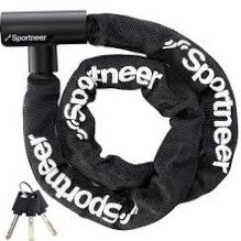 Sportneer 8mm Bicycle Chain Lock with Keys