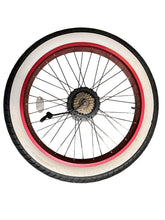 Load image into Gallery viewer, Two Wheel Red and White Set - Bafang 750w motor in 26x4 Red Cooler King Wheels