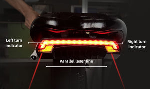 Meilan Smart Bike Tail, Brake Light, Indicators and Laser - Wireless - USB Charge