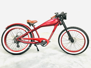 Cooler King 750S RED EDITION eBike - 48v, Retro Style Electric Bike