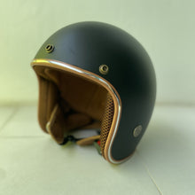 Load image into Gallery viewer, Cooler King Helmet - Matt Black - Tan Lined