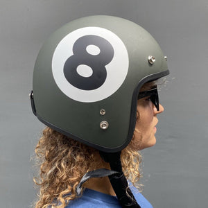 Cooler King Helmet - Lucky 8 Ball - Matt Black / Slate Grey