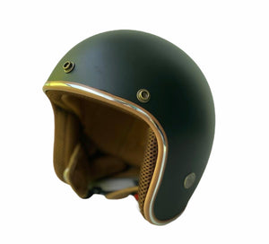 Cooler King Helmet - Matt Black - Tan Lined