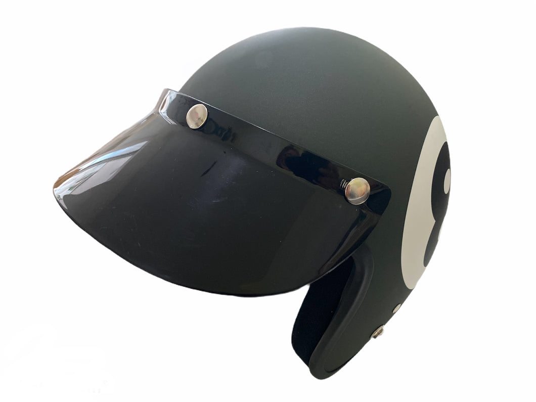 Cooler King Helmet - Lucky 8 Ball - Matt Black / Slate Grey - Black Lined